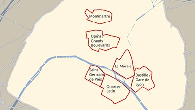 Viertel und Hoteltipps