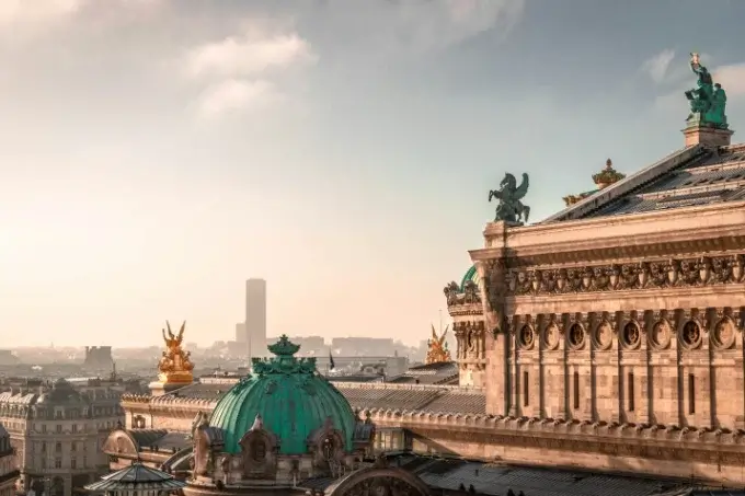 Blick von den Galeries Lafayette über Paris und die alte Oper
